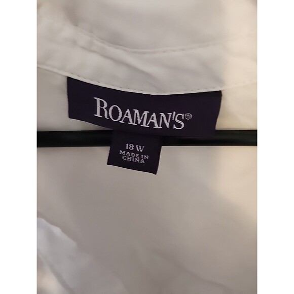 Roaman's Women's Plus Size Poplin Embroidered Swing Tunic 18W - Picture 4 of 9